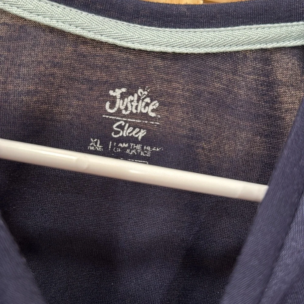 Justice Blue Short Sleeve Tee with Graphic Design